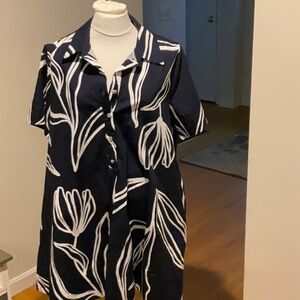 Anthropologie navy dress Sz XL